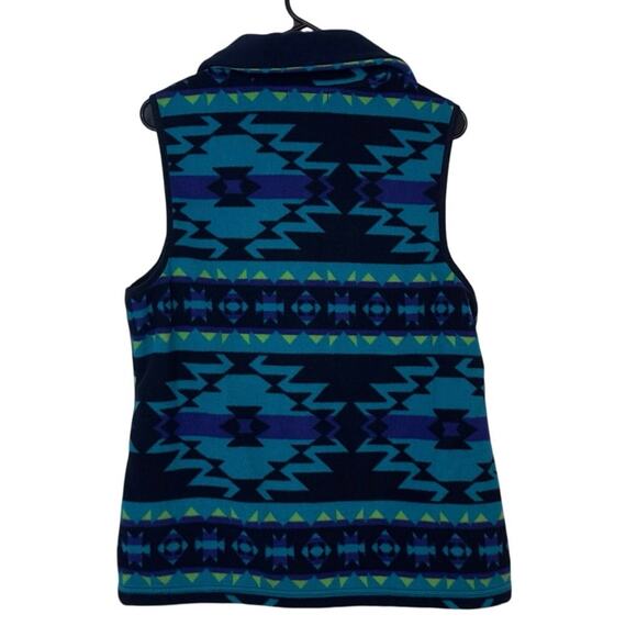 Chaps Sport Full Zip Fleece Vest Size L Aztec Southwestern Tribal Fall Winter - Picture 2 of 9